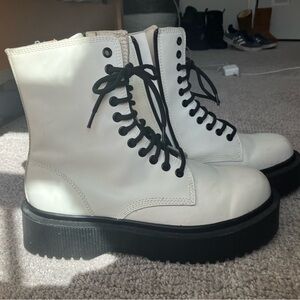 Jeffrey Campbell Platform White Boots